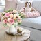 Summer Tabletop Floral Arrangements Artificial Flowers Fake Flowers Bouquet with Mums African Daisies Silk Flower